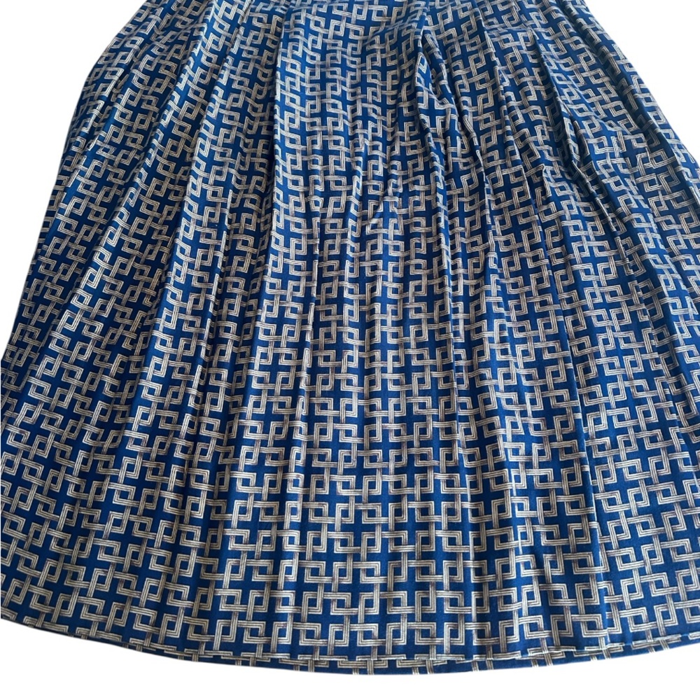 Vintage Pendleton Sophisticates Midi Skirt Sz L Rayon Geometric Lattice Y2K Prep - Picture 3 of 10